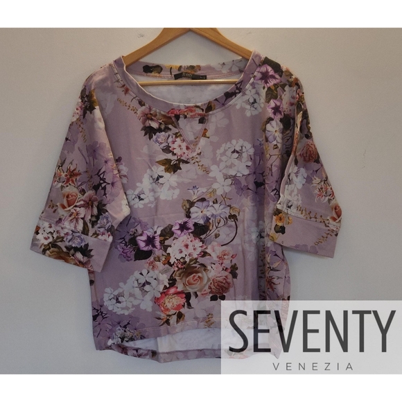 Violet Floral Sweatshirt ✳️✳️✳️, Seventy, Italy 🇮🇹 - Picture 2 of 6